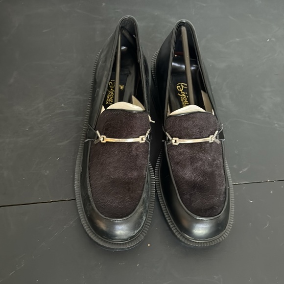 Bijou Black Loafers w/Silver Tone Hardware - Picture 6 of 10